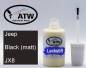 Preview: Jeep, Black (matt), JX8: 20ml Lackstift, von ATW Autoteile West.